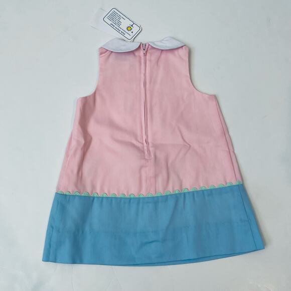 NWT Florence Eiseman 12M Finewale Pique Dress w/ Tulips, Bunny & Ducks - Picture 5 of 5